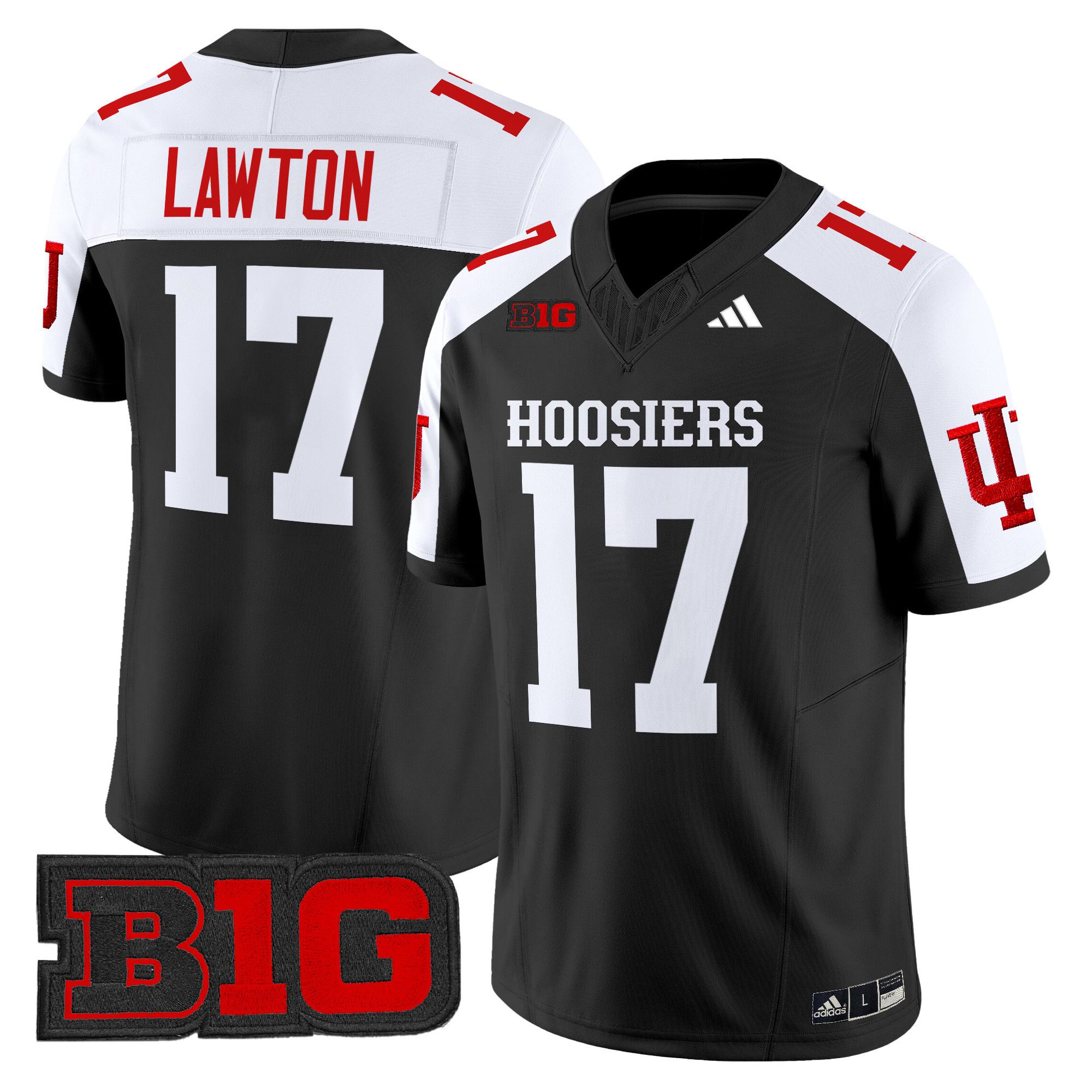 Men Indiana Hoosiers 17 Lawton Black 2024 Vapor Limited NCAA Jersey